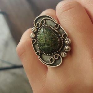 Chunky, vintage sterling  silver ring